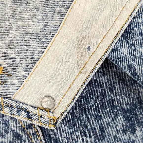 Guess George Marciano VINTAGE 90s Y2K Acid Wash Denim Overall Dress Size 2 - Picture 7 of 11